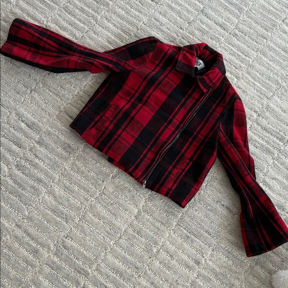 BB Dakota Kids Red and Black Plaid Button Down Shirt